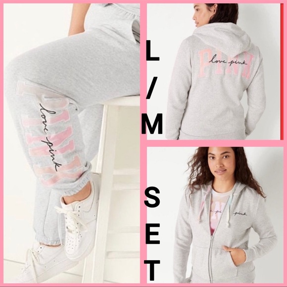 NWT VS PINK HEATHER STONE FREYA TIE DYE SET